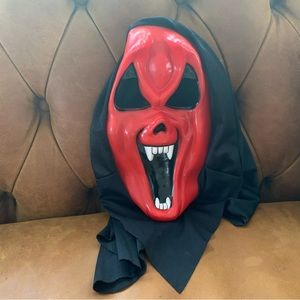 Funworld Devil Vampire Mask Red Evil Face Scream Easter Unlimited Hooded